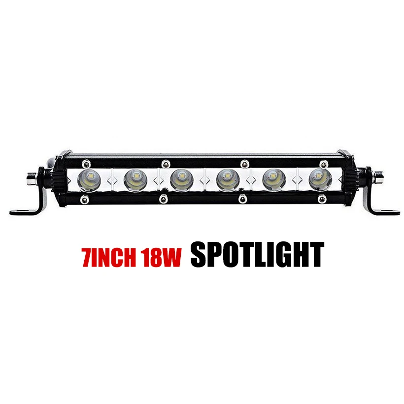 1Pcs 7Inch 18W LED spot Light Bar Slim Single Row Offroad Fog Lamp Car SUV Truck Motorcycle
1Pcs 7Inch 18W LED spot Light Bar Slim Single Row Offroad Fog Lamp Car SUV Truck Motorcycle
