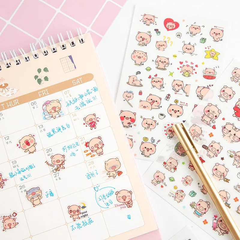 6pcs/set Kawaii Cartoon Cute little pink Pig Stickers for For Children Stickers Toys Diary Scrapbook Book Stickers Pig year gift
6pcs/set Kawaii Cartoon Cute little pink Pig Stickers for For Children Stickers Toys Diary Scrapbook Book Stickers Pig year gift