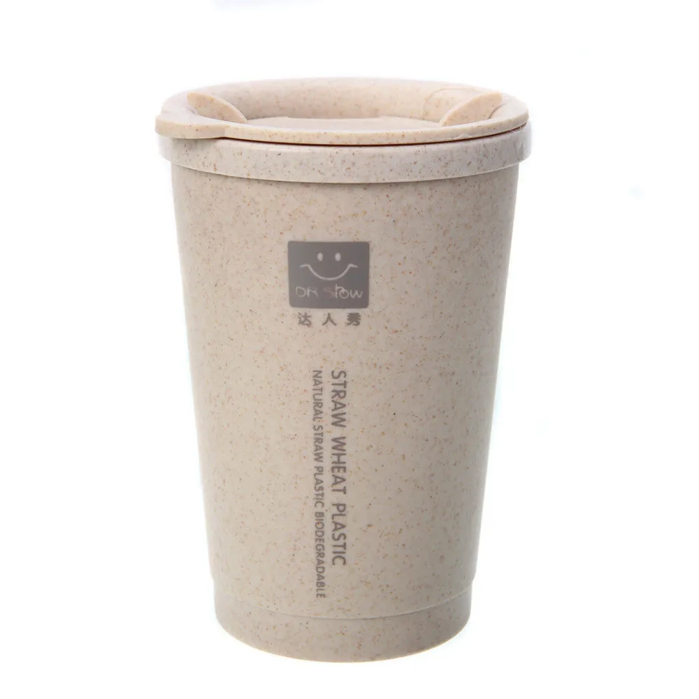 280ML High Quality Wheat Straw Portable Double-Wall Portable Office Coffee Tea Mug Cups Gifts Travel Mugs #J2
280ML High Quality Wheat Straw Portable Double-Wall Portable Office Coffee Tea Mug Cups Gifts Travel Mugs #J2