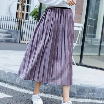 2020 Fashion Spring Summer Womens Pleated High Waist A Line Casual Sweet Korean Style Chic Mid-Calf Skirt Faldas Mujer Moda
2020 Fashion Spring Summer Womens Pleated High Waist A Line Casual Sweet Korean Style Chic Mid-Calf Skirt Faldas Mujer Moda