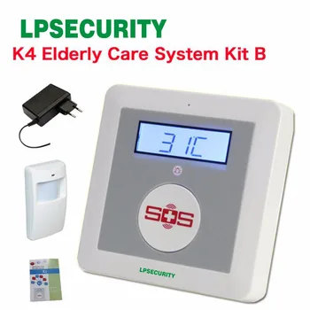 Alarm Security System Big SOS Button for Elder Care Emergency Call SMS K4-B with PIR sensor