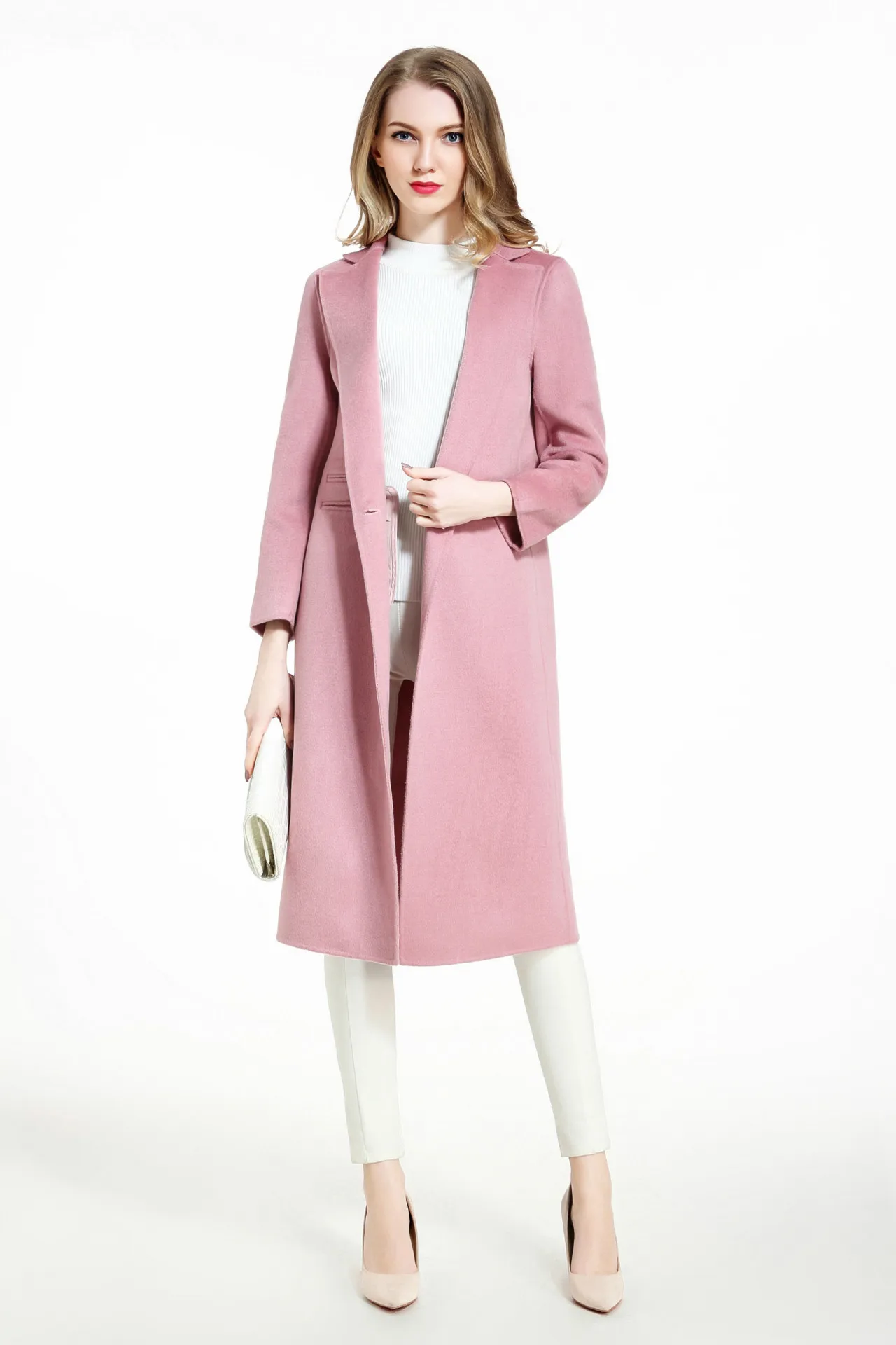 Image 100 cashmere coats women pink