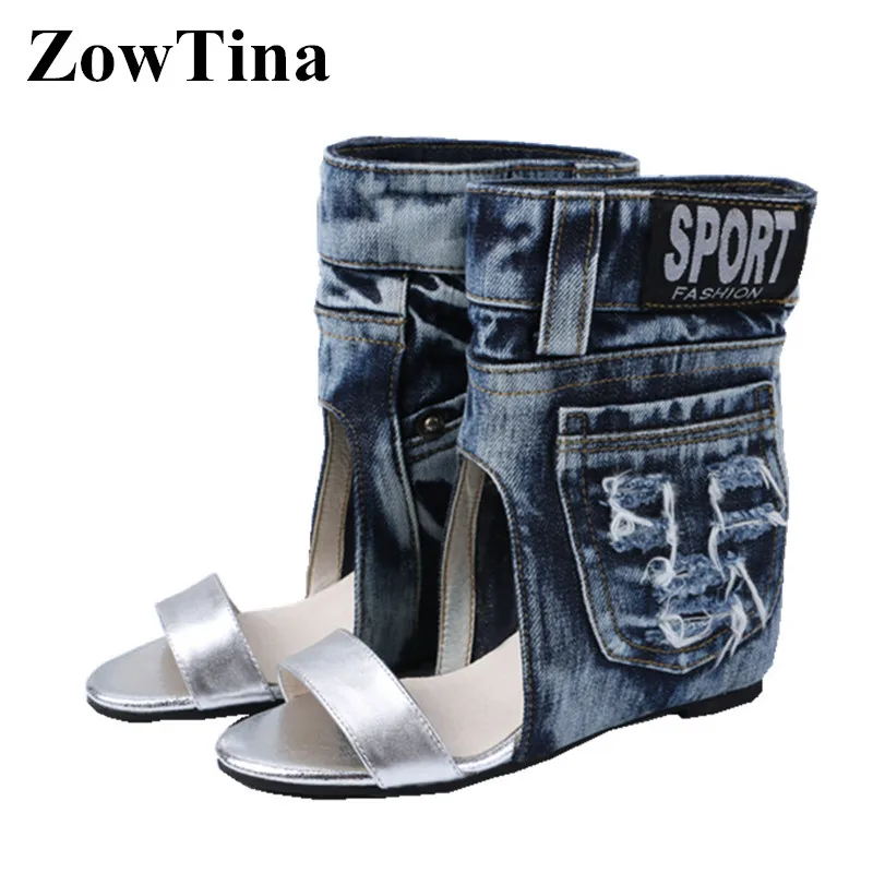 Women Blue Denim Wedge Sandals Gladiator Casual Silver Leather Beach Sandalias Femmes Embroidery Ladies Summer Shoes Zapatillas
Women Blue Denim Wedge Sandals Gladiator Casual Silver Leather Beach Sandalias Femmes Embroidery Ladies Summer Shoes Zapatillas