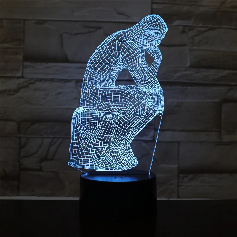 The Thinker Desk lamp bedside sculpture Figure Touch Sensor RGB Decorative Lamp Child Kids Le Penseur Lighting LED Night Light
The Thinker Desk lamp bedside sculpture Figure Touch Sensor RGB Decorative Lamp Child Kids Le Penseur Lighting LED Night Light