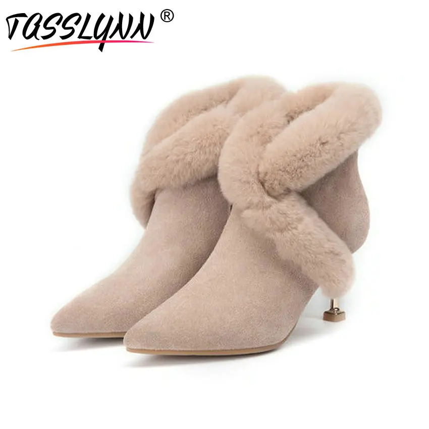 TASSLYNN 2018 Women Boots Pointed Toe Cow Suede Autumn Shoes Thin Heel Ankle Boots Sewing Women Ladies Elegant Boots Size 34-39
TASSLYNN 2018 Women Boots Pointed Toe Cow Suede Autumn Shoes Thin Heel Ankle Boots Sewing Women Ladies Elegant Boots Size 34-39