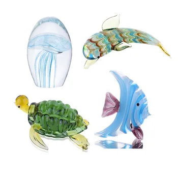 H&D Set of 4,Handmade Glass Figure Ocean Sea Life Murano Aquarium Crystal Art Craft Collectible Glass Blowing Fish Tank Ornament
H&D Set of 4,Handmade Glass Figure Ocean Sea Life Murano Aquarium Crystal Art Craft Collectible Glass Blowing Fish Tank Ornament