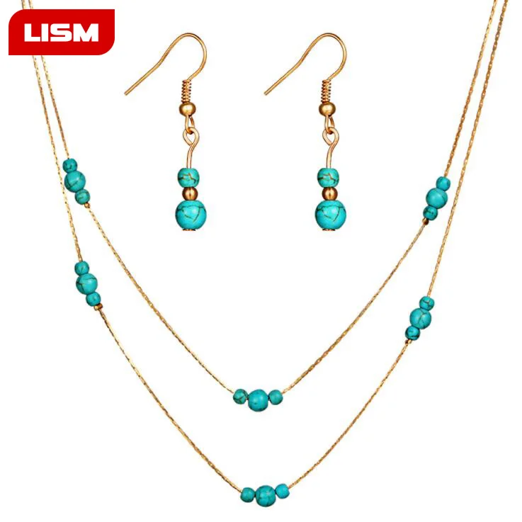1Set Turquoises Earrings Multilayer Pendant Necklace Elegant Women Set Fashion Nature Stone Wedding Jewelry Sets Accessories
1Set Turquoises Earrings Multilayer Pendant Necklace Elegant Women Set Fashion Nature Stone Wedding Jewelry Sets Accessories