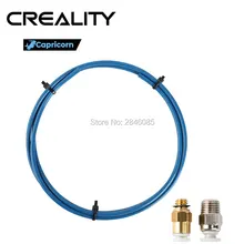 Capricorn bowden ptfe tubulação xs série 1 m + 1 pçs montagem rápida + 1 pçs em linha reta pneumática encaixe push para conectar para impressora 3d(China)