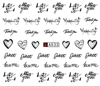 Stickers on Nails Water Decals Nail Art Sticker Slider English Letter Design Decoration Manicure Foil Adhesive Wraps Pegatinas
Stickers on Nails Water Decals Nail Art Sticker Slider English Letter Design Decoration Manicure Foil Adhesive Wraps Pegatinas