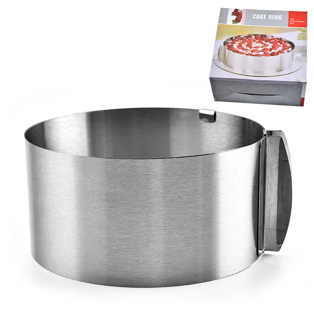 GODWJ Stainless Steel Round Mousse Ring Circle Cake Mold Baking Tool Adjustable Dessert Cake Pastry Ring Cake Decorating Tools
GODWJ Stainless Steel Round Mousse Ring Circle Cake Mold Baking Tool Adjustable Dessert Cake Pastry Ring Cake Decorating Tools
