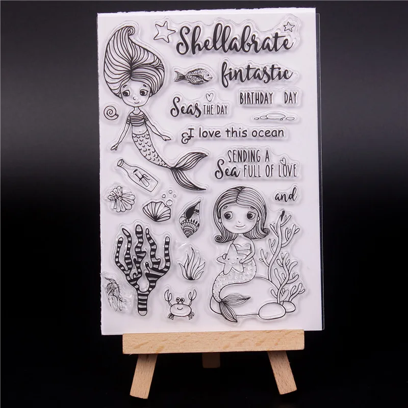 Transparent Clear Silicone Stamps for DIY Scrapbooking Card Making diy photo Roller album Decorative Cartoon mermaid Stempel U
Transparent Clear Silicone Stamps for DIY Scrapbooking Card Making diy photo Roller album Decorative Cartoon mermaid Stempel U