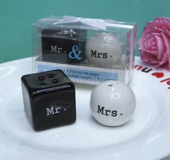 100pcs(50sets)/lot wedding giveaways of "Mr. & Mrs." Ceramic Mr Mrs Salt and Pepper Shakers Bridal Shower Party Favors
100pcs(50sets)/lot wedding giveaways of "Mr. & Mrs." Ceramic Mr Mrs Salt and Pepper Shakers Bridal Shower Party Favors