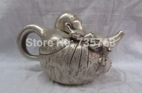 00839 China Silver RuYi Happy Laughing Maitreya Buddha Statue Brass Wine Pot Teapot
00839 China Silver RuYi Happy Laughing Maitreya Buddha Statue Brass Wine Pot Teapot