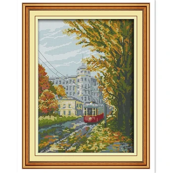 Tram Home decoration 11CT 14CT Printed On Canvas DMC Cross Stitch Fabric Chinese Counted Cross Stitch Pattern Cross stitch kit
Tram Home decoration 11CT 14CT Printed On Canvas DMC Cross Stitch Fabric Chinese Counted Cross Stitch Pattern Cross stitch kit