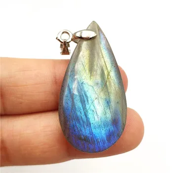 Natural Labradorite Blue Light Pendant Women Drop Gemstone Men Moonstone Gift 32x19x7mm Crystal Necklace Pendant AAAA
Natural Labradorite Blue Light Pendant Women Drop Gemstone Men Moonstone Gift 32x19x7mm Crystal Necklace Pendant AAAA