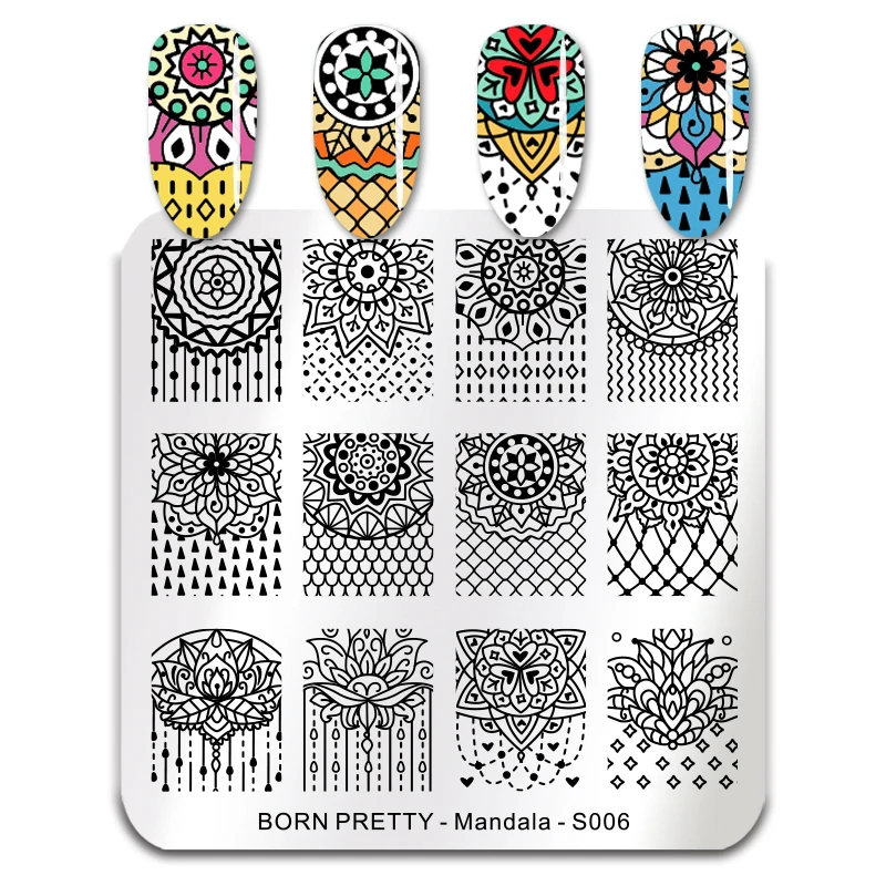 BORN PRETTY 6*6cm Nail Stamping Plates Square Mandala Pattern Nail Art Image Template Floral Dot Manicure
BORN PRETTY 6*6cm Nail Stamping Plates Square Mandala Pattern Nail Art Image Template Floral Dot Manicure