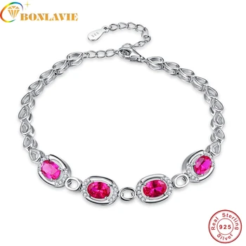 BONLAVIE 100% 925 sterling silver bracelet bangle S925 Charm Bracelet with Created Red Ruby Wedding Jewelry Ladies women Gifts
BONLAVIE 100% 925 sterling silver bracelet bangle S925 Charm Bracelet with Created Red Ruby Wedding Jewelry Ladies women Gifts