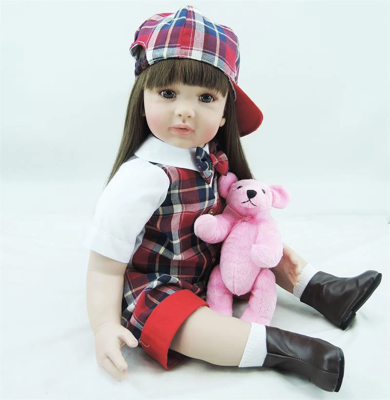22" princess dolls with brown long hair lattice clothes boneca reborn realista toys for girls
22" princess dolls with brown long hair lattice clothes boneca reborn realista toys for girls