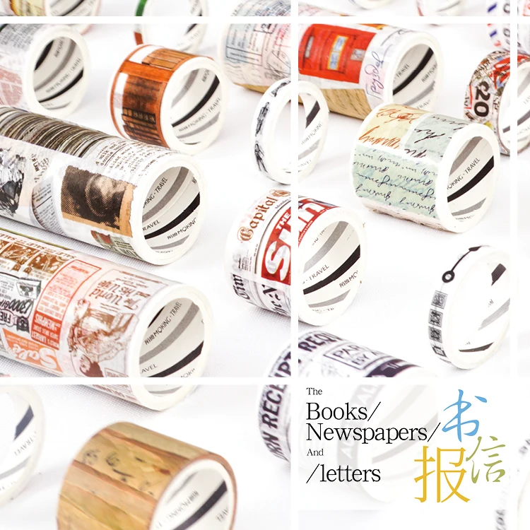 Moking 1.5cm and 0.8cm Newspaper Book Paper Masking Tape Decoration Stationery Washi Tape School Office Supplies
Moking 1.5cm and 0.8cm Newspaper Book Paper Masking Tape Decoration Stationery Washi Tape School Office Supplies