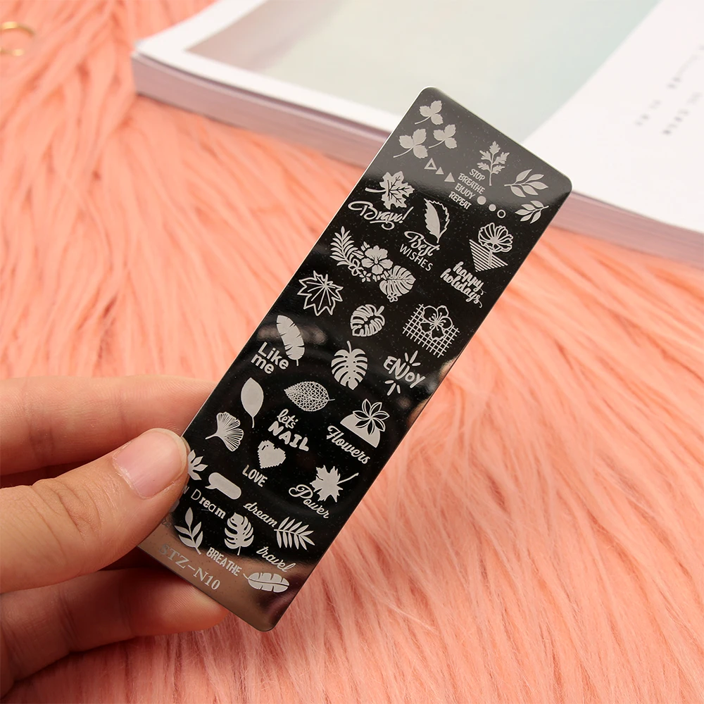 1Pc12x4cm Nail Stamping Plate Templates Geometry Flower Leaf Designs Stainless Steel Image Stencils Nail Art Stamp Manicure Tool
1Pc12x4cm Nail Stamping Plate Templates Geometry Flower Leaf Designs Stainless Steel Image Stencils Nail Art Stamp Manicure Tool
