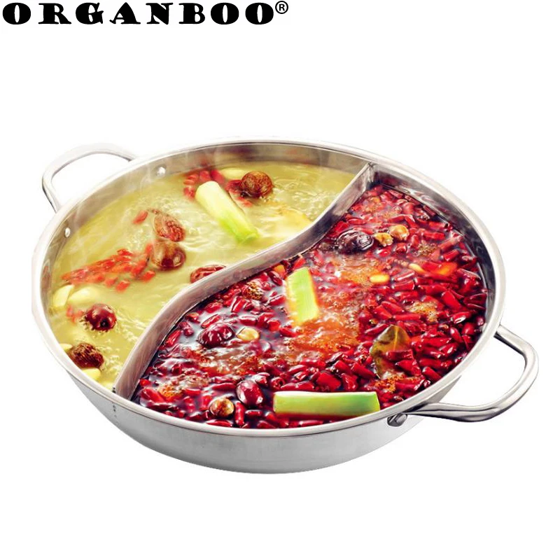 ORGANBOO Stainless Steel Hot Pot Twin Divided Cookware Induction Little Sheep Pot Hot Pot Ruled Compatible Soup Stock Pots 28cm
ORGANBOO Stainless Steel Hot Pot Twin Divided Cookware Induction Little Sheep Pot Hot Pot Ruled Compatible Soup Stock Pots 28cm