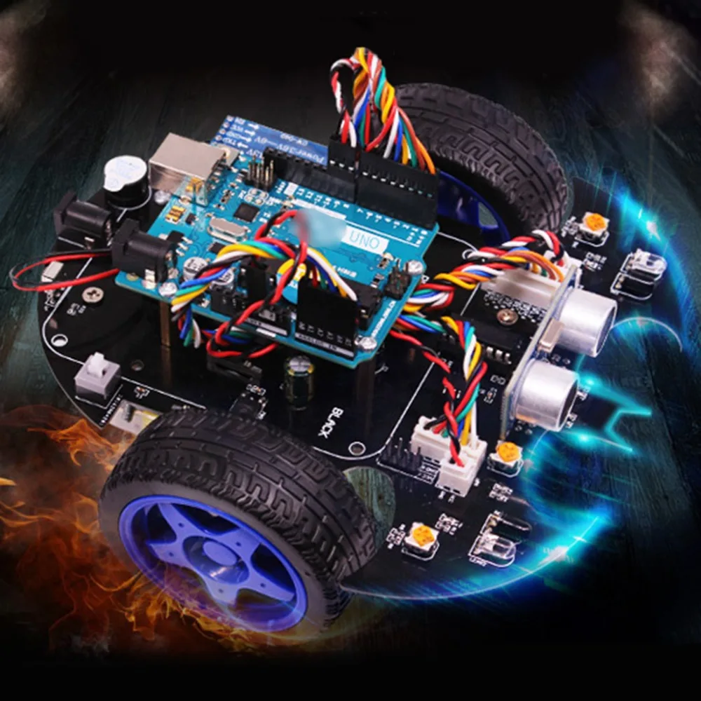 Bat Smart Robot Car Project Complete Starter Tutorial High Tech Programmable Toy for Arduino (Including:for R3 Mainboard)
Bat Smart Robot Car Project Complete Starter Tutorial High Tech Programmable Toy for Arduino (Including:for R3 Mainboard)