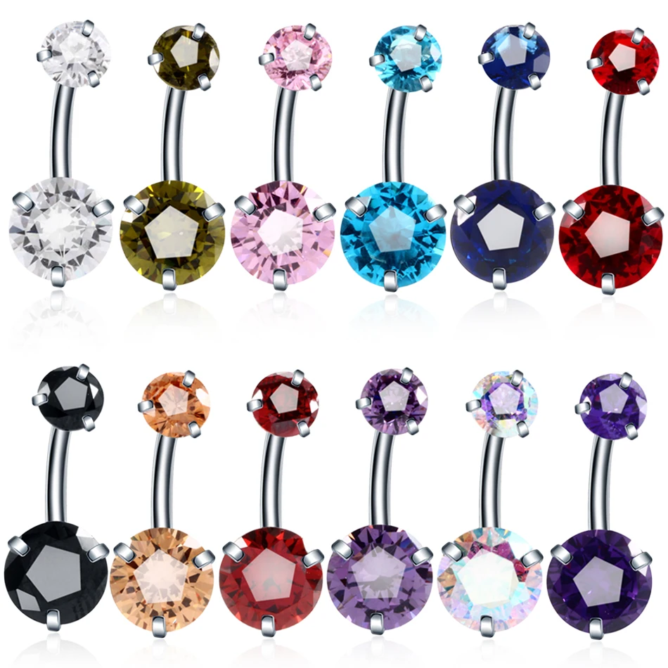 1PC Steel Crystal Zircon Body Jewelry Belly Button Rings Piercing Navel Bars Stud Silver Color Ombligo Nombril Piercings Jewelry
1PC Steel Crystal Zircon Body Jewelry Belly Button Rings Piercing Navel Bars Stud Silver Color Ombligo Nombril Piercings Jewelry