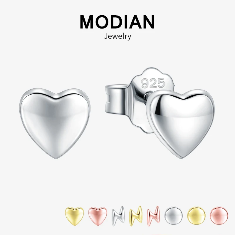 Modian Hot Sale 100% 925 Sterling Silver Cute Small Hearts Stud Earrings For Women Fashion Round Luxury Lightning Fine Jewelry
Modian Hot Sale 100% 925 Sterling Silver Cute Small Hearts Stud Earrings For Women Fashion Round Luxury Lightning Fine Jewelry