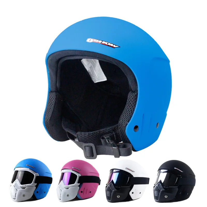 OSHOW лыжный шлем с маской для взрослых полный лыжи Женский Чехлы 56 62 см голова