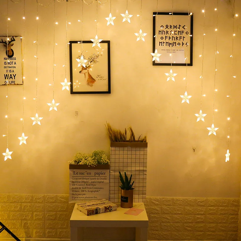 3M EU Plug LED Star String Curtain Lights Christmas Garland Outdoor Garland Fairy Light For Home Wedding Party Garden Decoration
3M EU Plug LED Star String Curtain Lights Christmas Garland Outdoor Garland Fairy Light For Home Wedding Party Garden Decoration