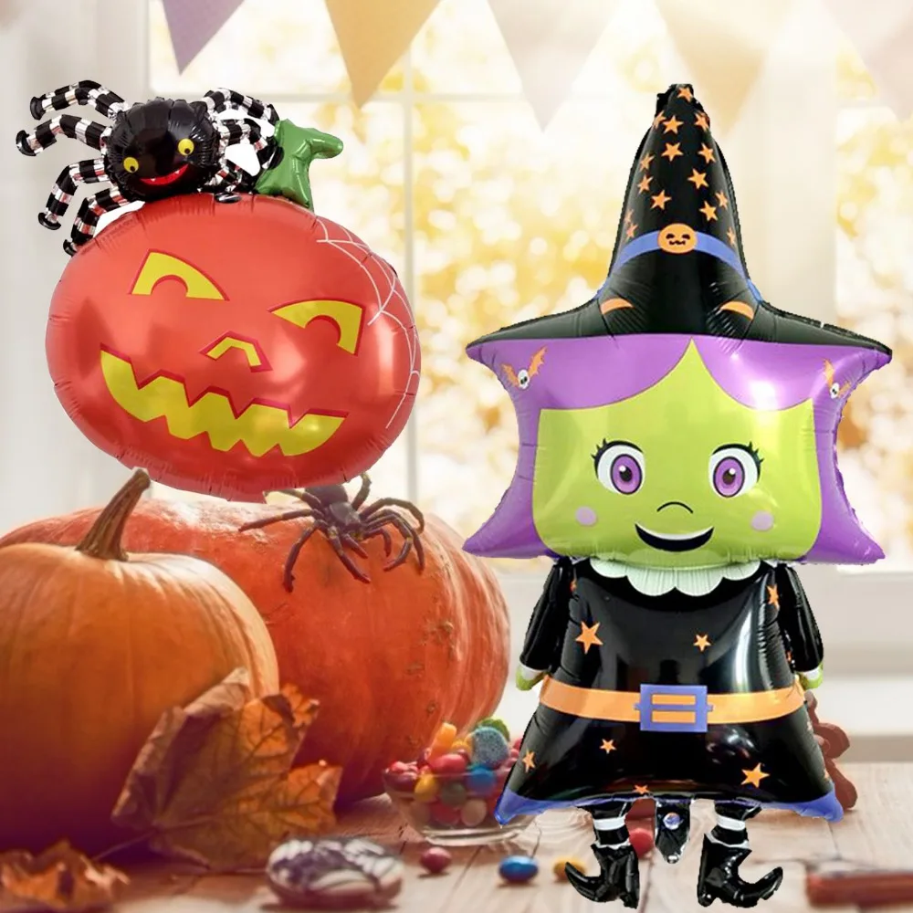 Cartoon-Halloween-Pumpkin-Spider-Ghost-Witch-Inflatable-Foil-Balloons-DIY-Halloween-Party-Decor-Bunting-Banner-Party (2)