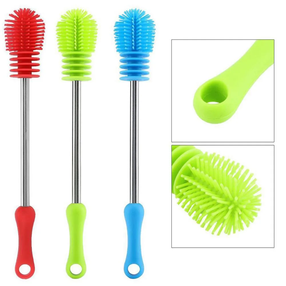 Bottle Brush Cup Scrubbing Silicone Kitchen Cleaner For Washing Cleaning 213
Bottle Brush Cup Scrubbing Silicone Kitchen Cleaner For Washing Cleaning 213