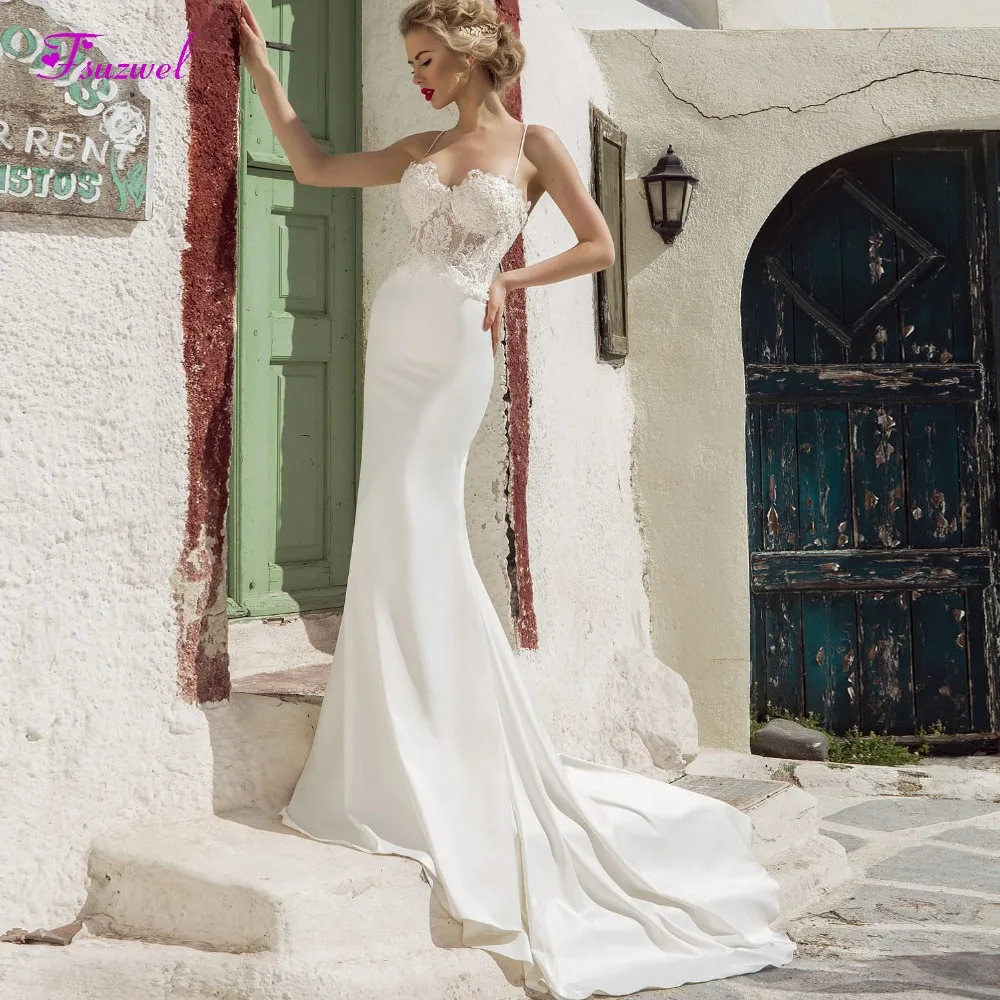 Fsuzwel New Arrival Sexy Sweetheart Neck Lace Up Mermaid Wedding Dress 2019 Luxury Beaded Appliques Bride Gown Vestidos de Noiva
Fsuzwel New Arrival Sexy Sweetheart Neck Lace Up Mermaid Wedding Dress 2019 Luxury Beaded Appliques Bride Gown Vestidos de Noiva