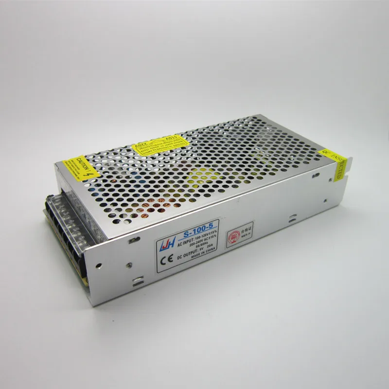 1PCS AC 100V-240V 5V 20A 100W 3D printer Switching Power Supply adapter converter LED Driver For LED Strip Light LED display
1PCS AC 100V-240V 5V 20A 100W 3D printer Switching Power Supply adapter converter LED Driver For LED Strip Light LED display