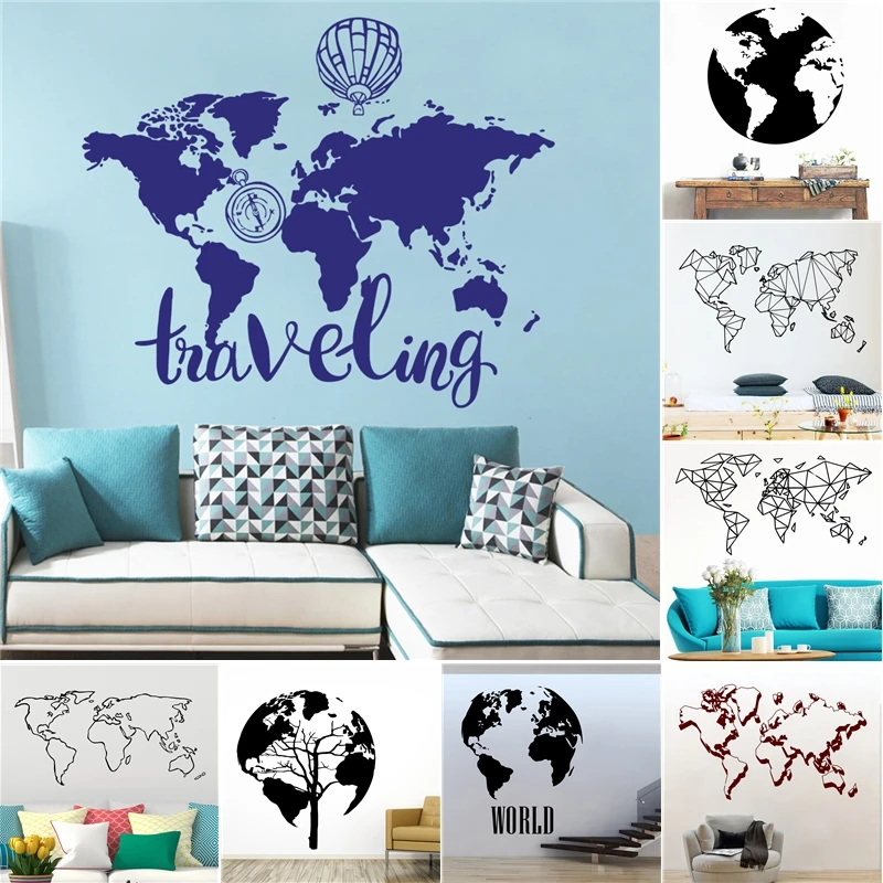 Art World Map Vinyl Wall Sticker For Room Decoration Accessories Bedroom Decor Office Family Decoration Map Wallpaper Murals
Art World Map Vinyl Wall Sticker For Room Decoration Accessories Bedroom Decor Office Family Decoration Map Wallpaper Murals