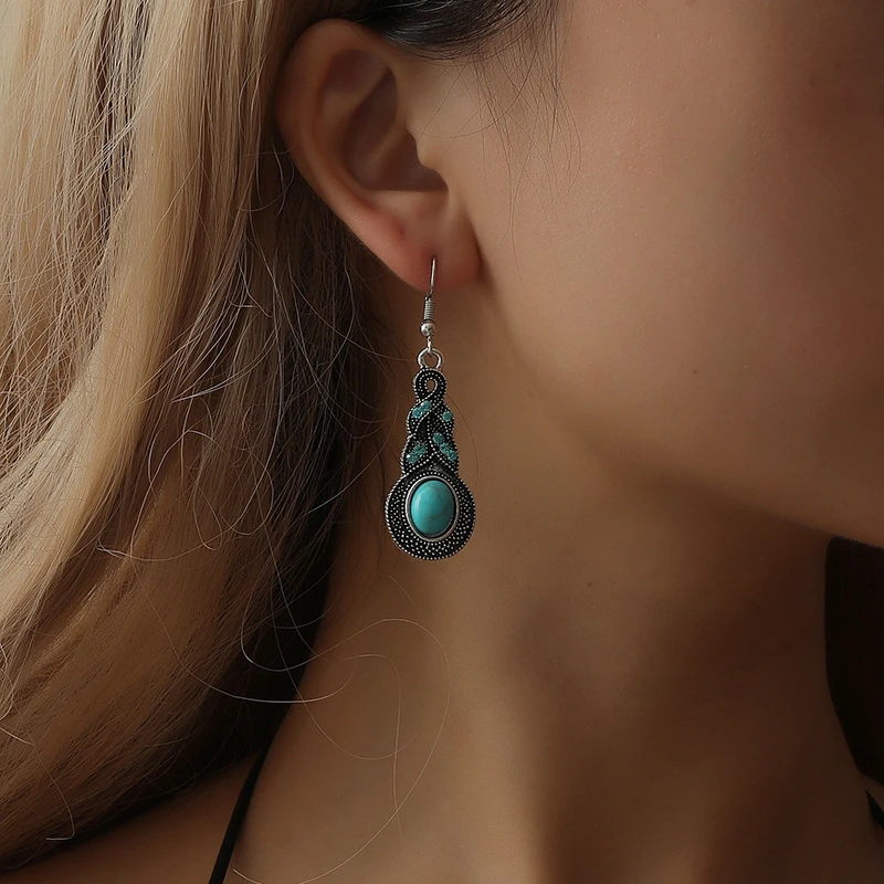 Vintage Drop Earrings For Women Ethnic Bohemian Blue Crystal Green Turquoises Stone Dangle Earrings For Women
Vintage Drop Earrings For Women Ethnic Bohemian Blue Crystal Green Turquoises Stone Dangle Earrings For Women
