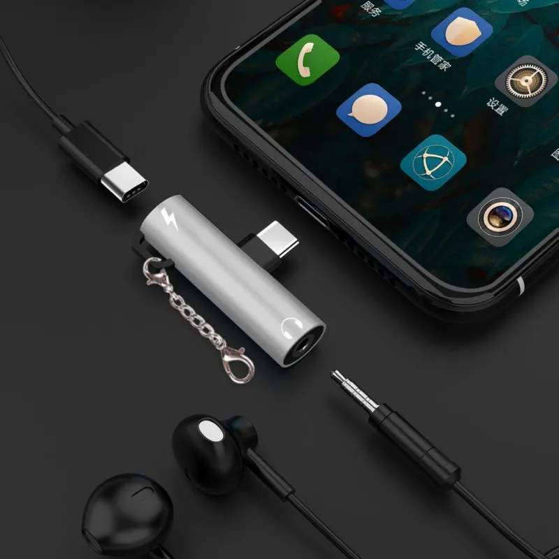 Type-C to 3.5mm Audio Adapter Charging Music Cable Connector Converter with keychain attached easy to carry along
Type-C to 3.5mm Audio Adapter Charging Music Cable Connector Converter with keychain attached easy to carry along
