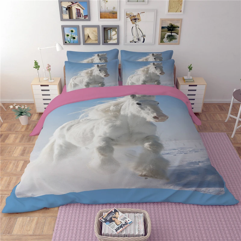 printed bed linen white horse bedding set single twin queen king size 3/4PC soft home textile kids home decor 500TC pillow cases
printed bed linen white horse bedding set single twin queen king size 3/4PC soft home textile kids home decor 500TC pillow cases