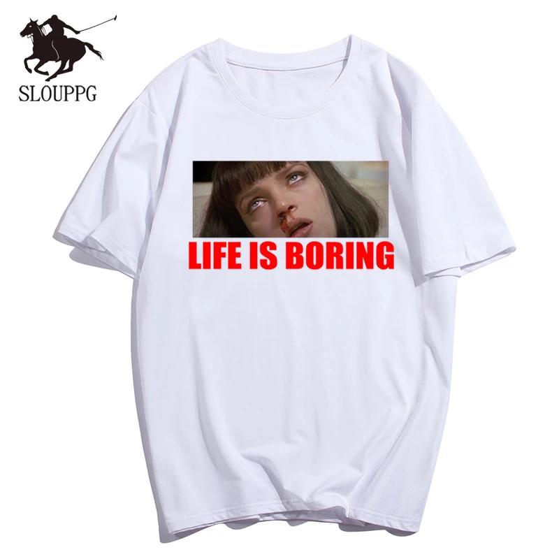 SLOUPPG 2019 Spoof Harajuku White Men T-shirt 2017 T Summer Novelty Tee Shirt Femme Life is Boring Letters Print Lovers Tshirt
SLOUPPG 2019 Spoof Harajuku White Men T-shirt 2017 T Summer Novelty Tee Shirt Femme Life is Boring Letters Print Lovers Tshirt
