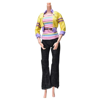 2018 Yellow Coat Black Pant Rainbow Vest Doll Accessories For Doll Fashion Handmade Clothing For Dolls
2018 Yellow Coat Black Pant Rainbow Vest Doll Accessories For Doll Fashion Handmade Clothing For Dolls
