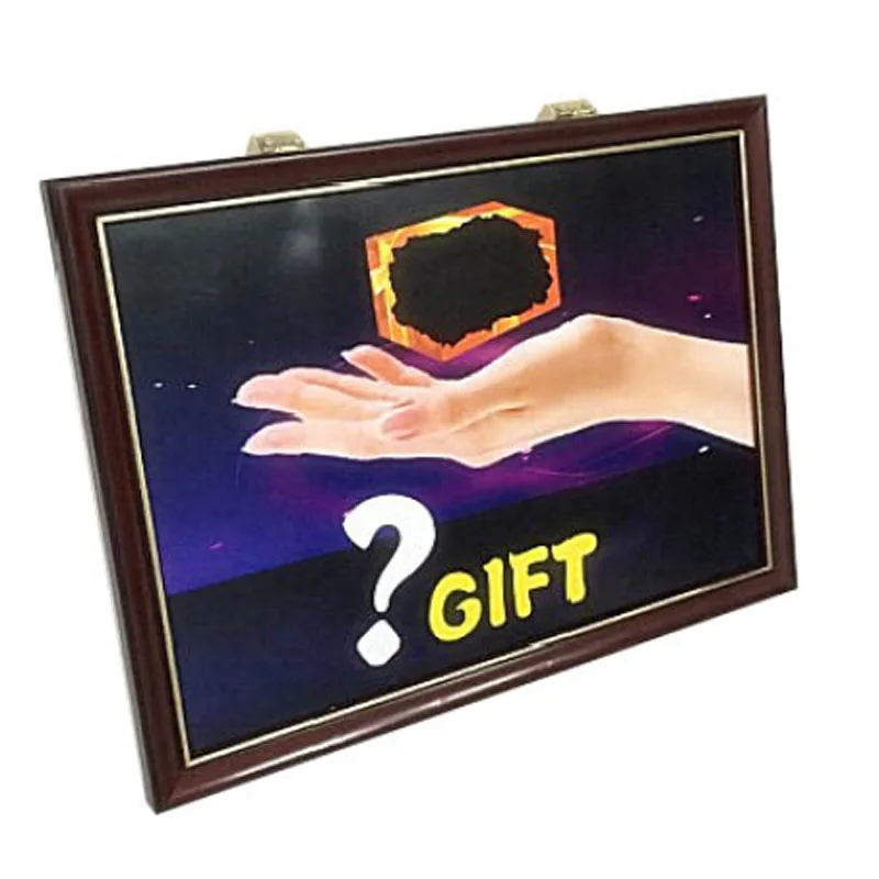 

4D Gift Board Trick - Magic Tricks Comedy Stage Take Gift box from Frame Picture Gimmick Props Accessories Professional Magician