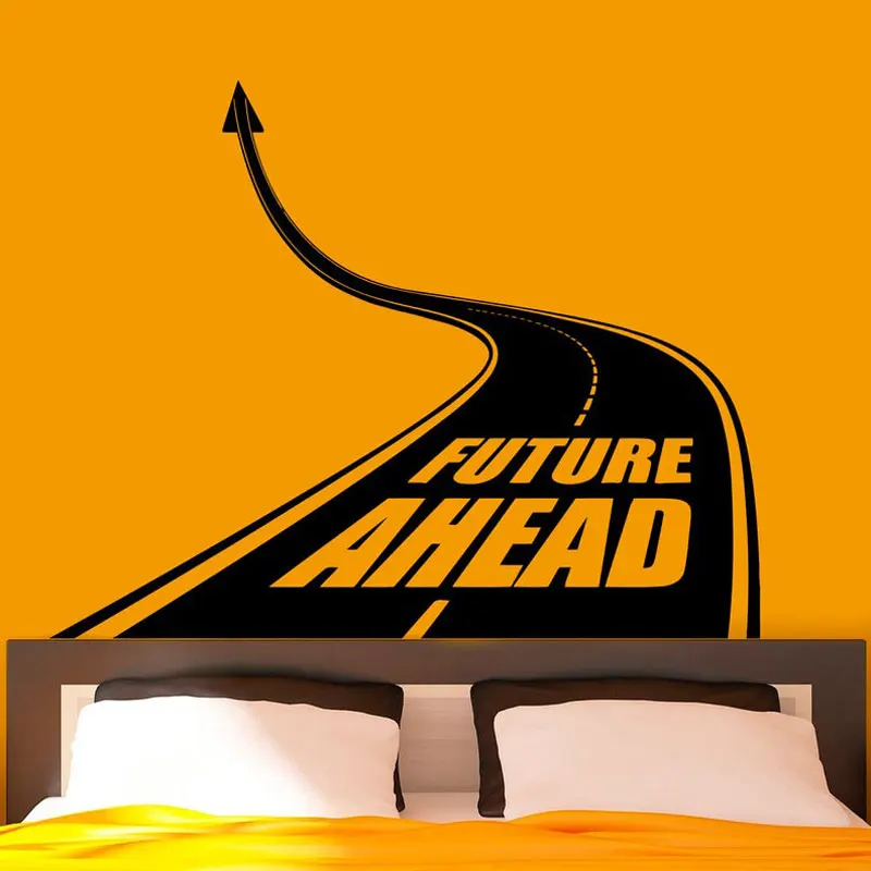 Road Highway Vinyl Wall Stickers Future Ahead Home Decor Bedroom Decals Interior Design Art Murals Removable Wallpaper A127 | Дом и сад
