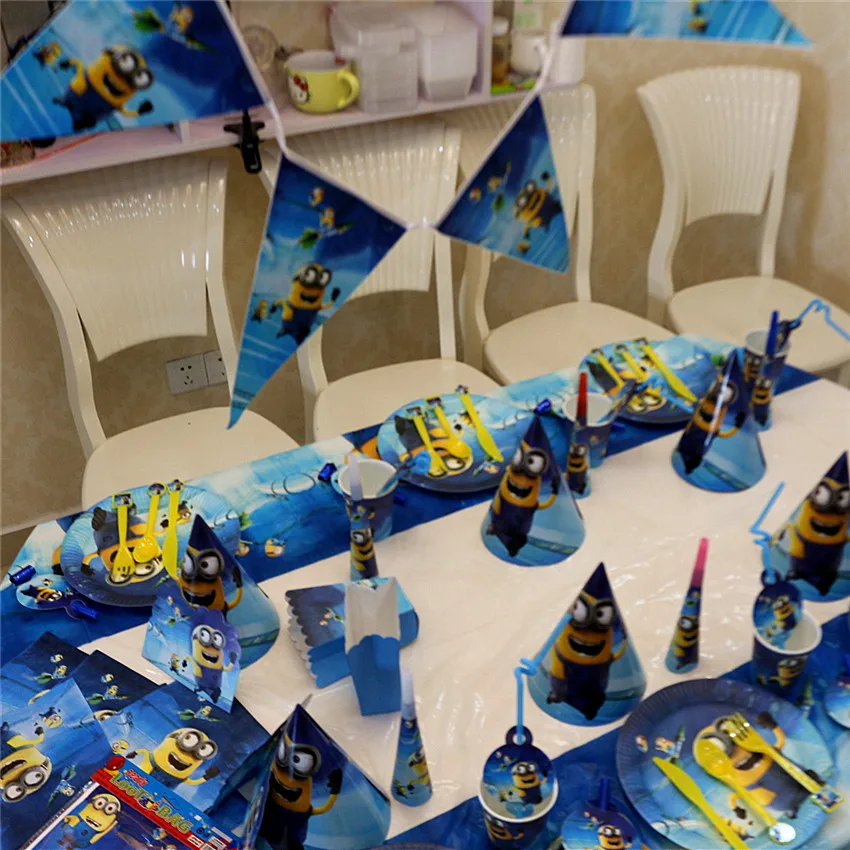 Minions Party Tableware Plate Napkins Candy Box Popcorn Box Banner Balloon Flags Birthday minions Party Decorations Supplies
Minions Party Tableware Plate Napkins Candy Box Popcorn Box Banner Balloon Flags Birthday minions Party Decorations Supplies