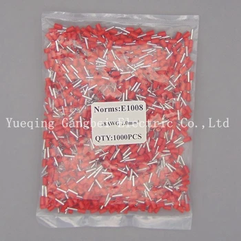red E1008 Wire Copper Crimp Connector Insulated Cord Pin End crimp Terminal 18AWG 1mm
red E1008 Wire Copper Crimp Connector Insulated Cord Pin End crimp Terminal 18AWG 1mm