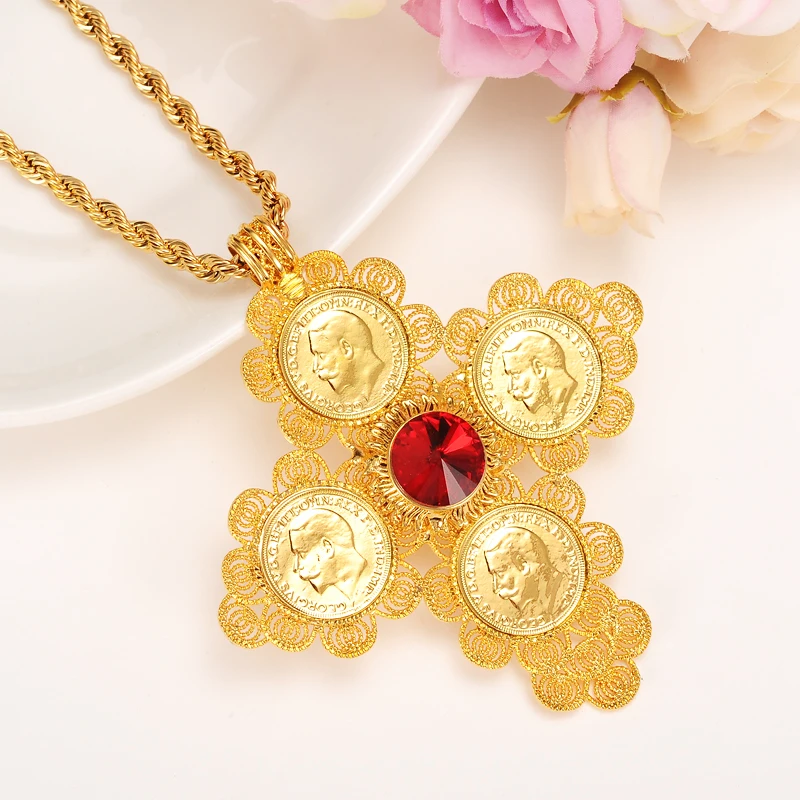 big Coin Cross Pendants Long 80cm Necklaces 24 k Yellow Solid Gold FINISH Heavy Jewelry Africa habesha Ethiopian/eritrea
big Coin Cross Pendants Long 80cm Necklaces 24 k Yellow Solid Gold FINISH Heavy Jewelry Africa habesha Ethiopian/eritrea
