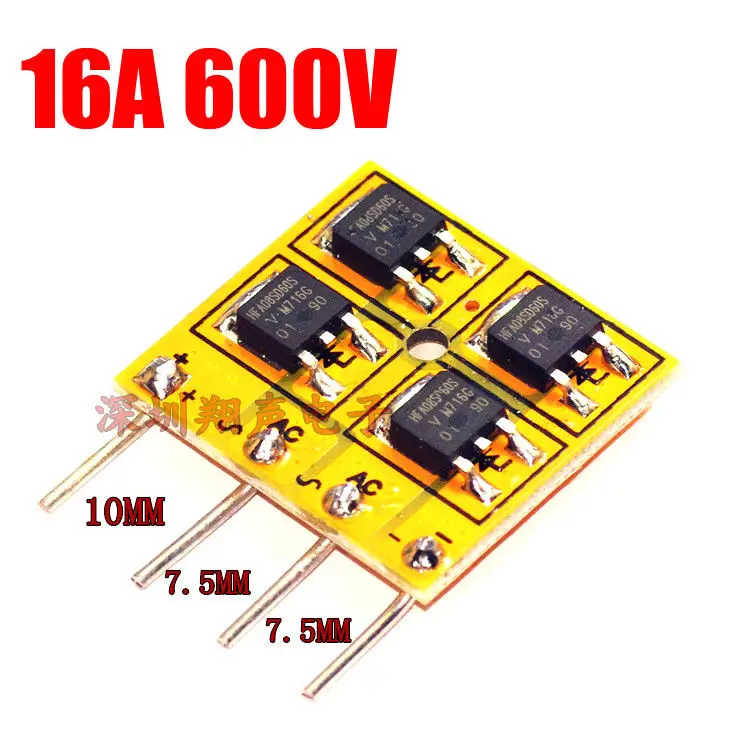16A 600V 18 nanoseconds High-speed Rectifier Bridge for audio amplifier circuit module
16A 600V 18 nanoseconds High-speed Rectifier Bridge for audio amplifier circuit module