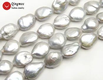 Qingmos 11*14mm Gray Oval Coin Natural Freshwater Pearl Loose Beads for Beadwork Necklace Bracelet Earring DIY Strands 14" l797
Qingmos 11*14mm Gray Oval Coin Natural Freshwater Pearl Loose Beads for Beadwork Necklace Bracelet Earring DIY Strands 14" l797