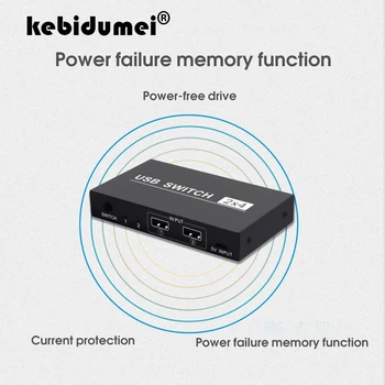kebidumei USB switch 2x4 2 Port PCs Sharing 4 Devices for Printer Keyboard Mouse Monitor Selector USB 2.0 KVM switches
kebidumei USB switch 2x4 2 Port PCs Sharing 4 Devices for Printer Keyboard Mouse Monitor Selector USB 2.0 KVM switches