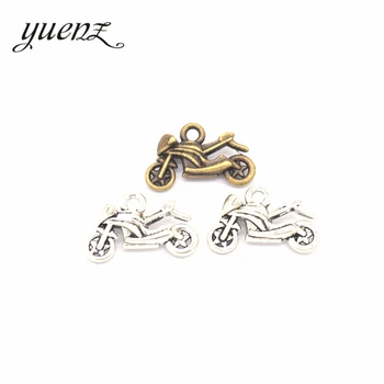 

YuenZ 10pcs Antique Silver color motorcycle Pendants Charms DIY Jewelry Findings For Necklace Jewelry Making 21*13mm J133