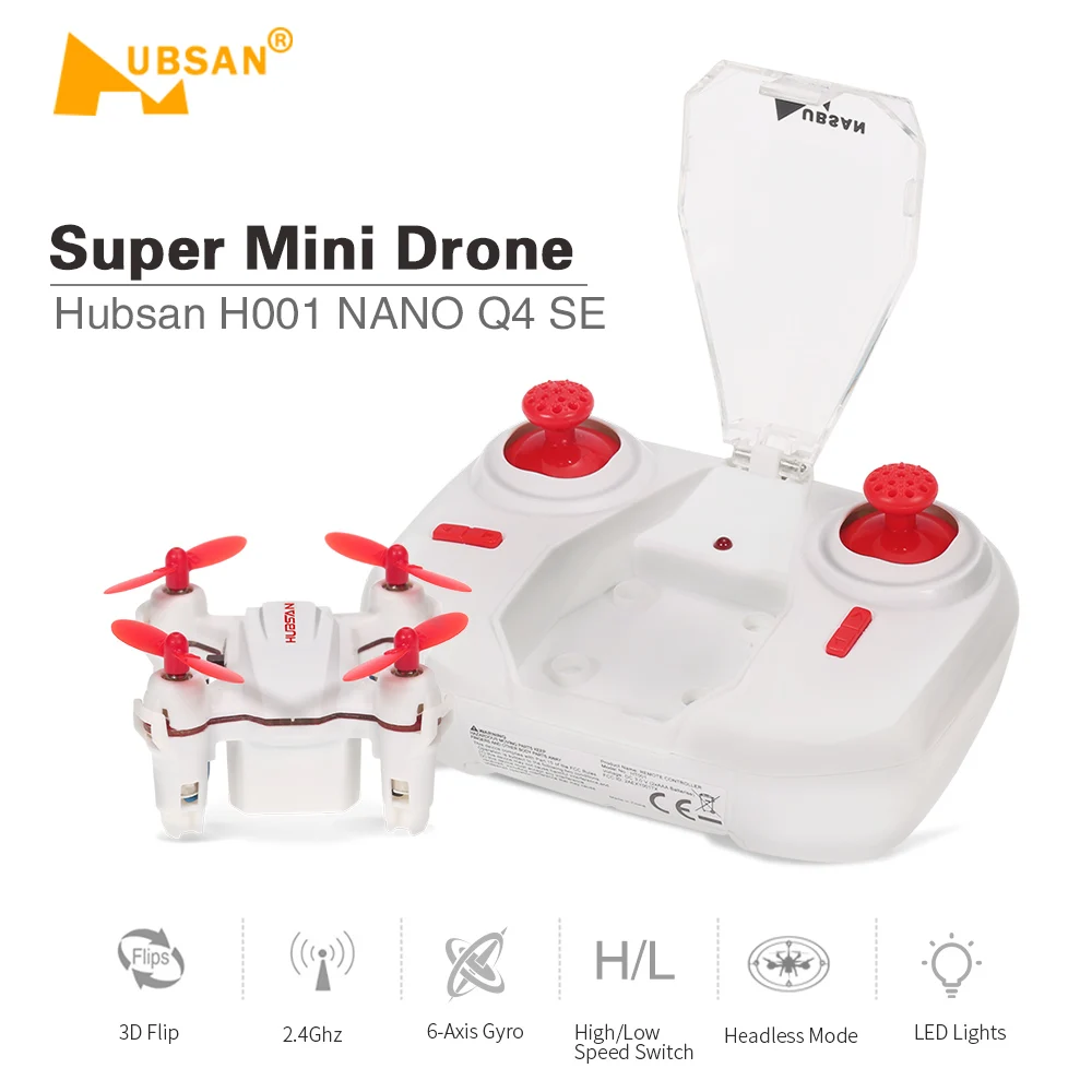 Original Hubsan H001 NANO Q4 SE Mini Pocket Drone 2.4G 4CH 6-Axis Gyro RC Quadcopter Helicopter Toys 3D Flip RTF Flight
Original Hubsan H001 NANO Q4 SE Mini Pocket Drone 2.4G 4CH 6-Axis Gyro RC Quadcopter Helicopter Toys 3D Flip RTF Flight